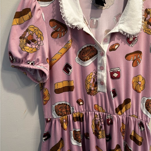 Spencer's Pink and Purple Casual Sundress Short Sleeve retro goth Spencer’s - Picture 13 of 14